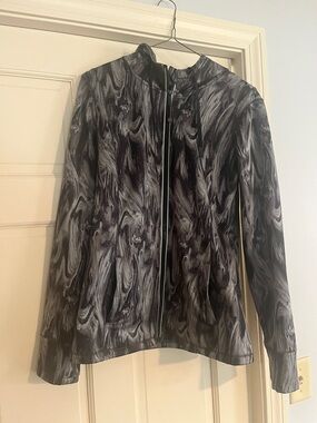 Ideology Women's Marble-Print Lightweight Jacket